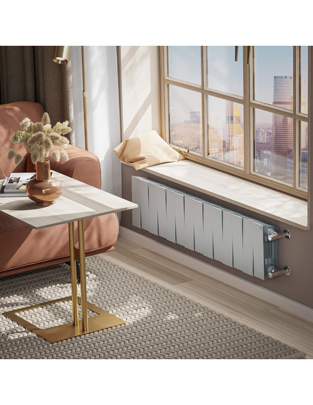 Биметаллический радиатор Royal Thermo PianoForte Silver Satin 200 х14
