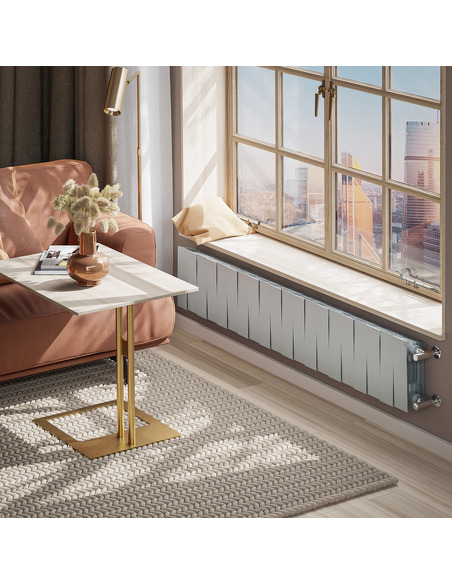 Биметаллический радиатор Royal Thermo PianoForte Silver Satin 200 х20 Биметаллический радиатор Royal Thermo PianoForte Silver Satin 200 х20