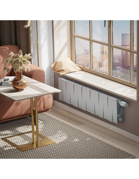 Биметаллический радиатор Royal Thermo PianoForte Silver Satin VDR 200 х14