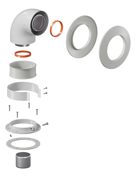 Адаптер котла ROMMER Ø60/100 - 90° универсальный