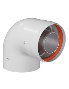 Отвод ROMMER Ø60/100 - 90° п/м