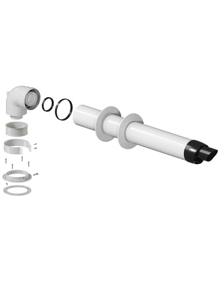 Комплект дымохода ROMMER Ø60/100 - 750мм универсальный для конденсационных котлов