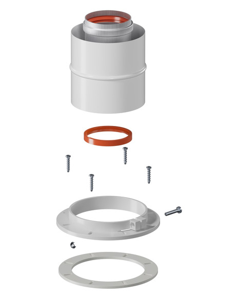 Адаптер котла ROMMER Ø60/100 вертикальный подключение через фланец