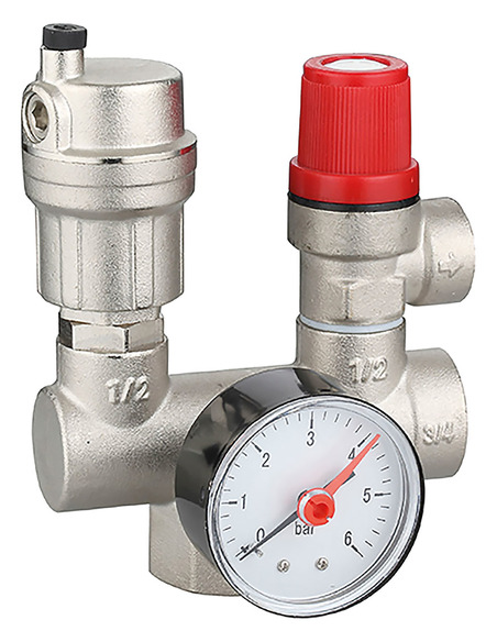 Группа безопасности котла IVANCI 3 бар до 60 кВт без теплоизоляции