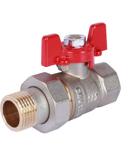 Кран шаровой ROMMER 1/2" со сгоном (бабочка)