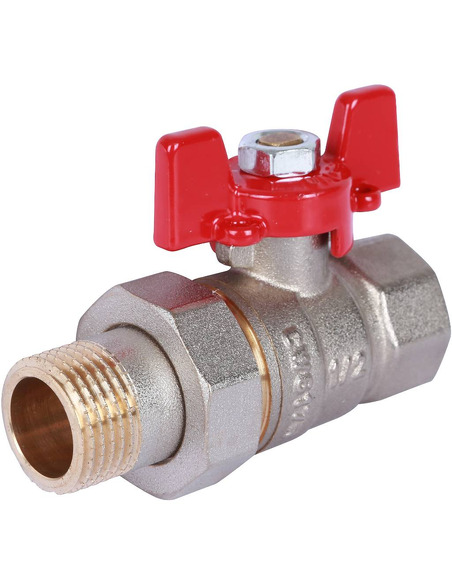 Кран шаровой ROMMER 1/2" со сгоном (бабочка)