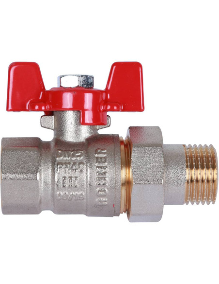 Кран шаровой ROMMER 1/2" со сгоном (бабочка)