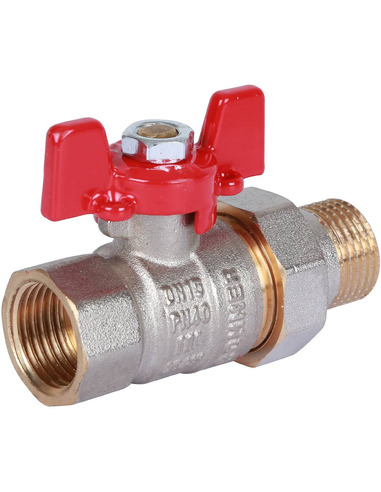 Кран шаровой ROMMER 1/2" со сгоном (бабочка)