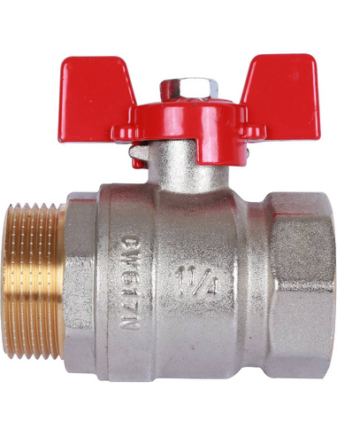 Кран шаровой ROMMER 1 1/4" ВР-НР (бабочка)