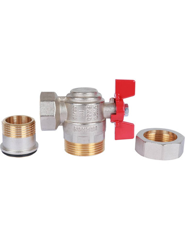 Кран шаровой ROMMER 1" угловой со сгоном (бабочка)