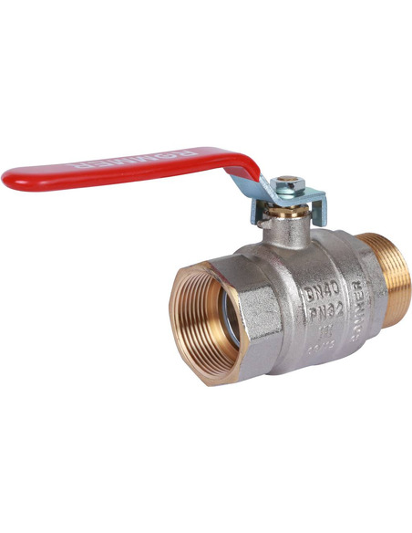 Кран шаровой ROMMER 1 1/2" ВР-НР (рычаг)