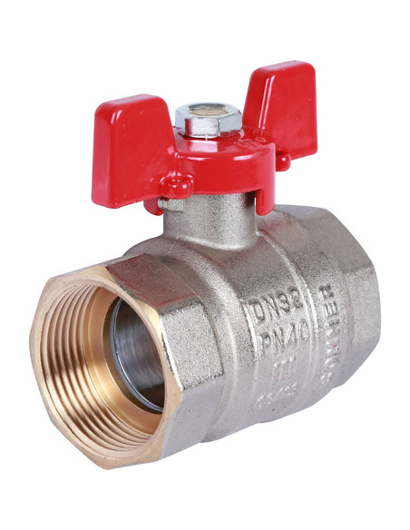 Кран шаровой ROMMER 1 1/4" ВР-ВР (бабочка)