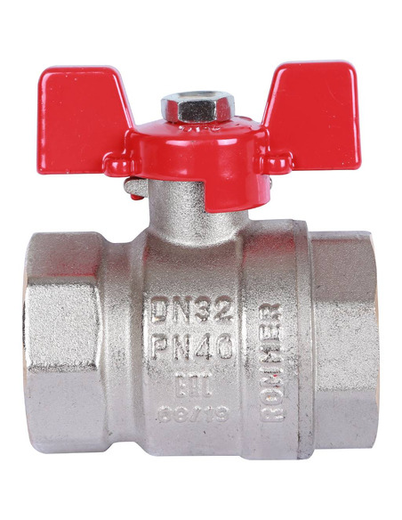 Кран шаровой ROMMER 1 1/4" ВР-ВР (бабочка)