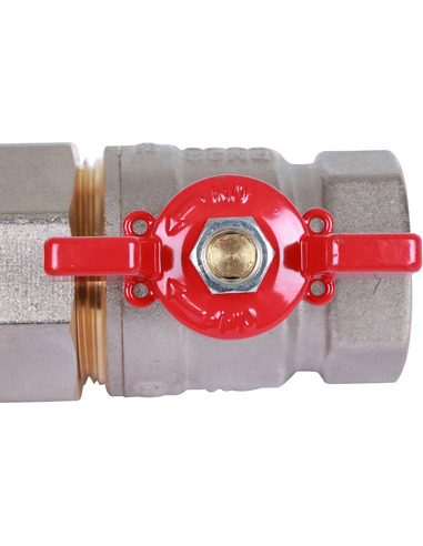 Кран шаровой ROMMER 1 1/4" со сгоном (бабочка)