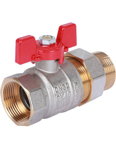 Кран шаровой ROMMER 1 1/4" со сгоном (бабочка)