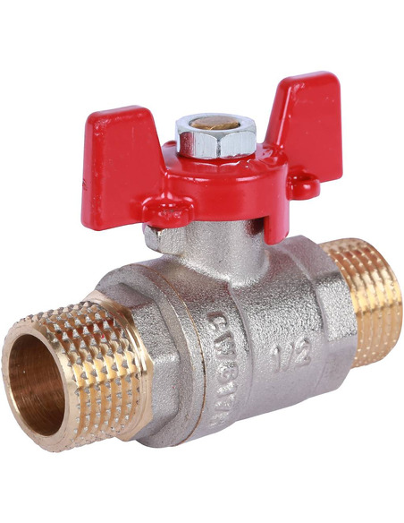 Кран шаровой ROMMER 1/2" НР-НР (бабочка)