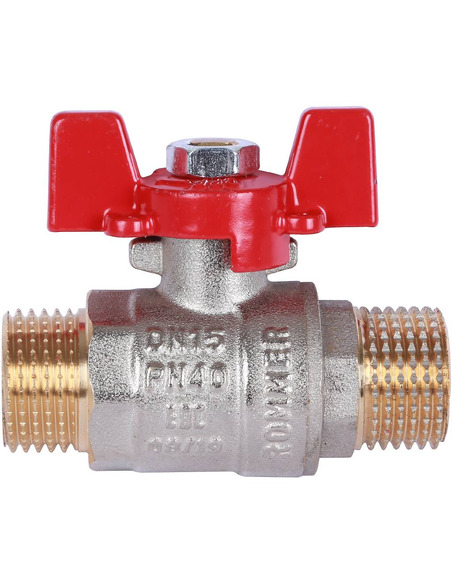 Кран шаровой ROMMER 1/2" НР-НР (бабочка)