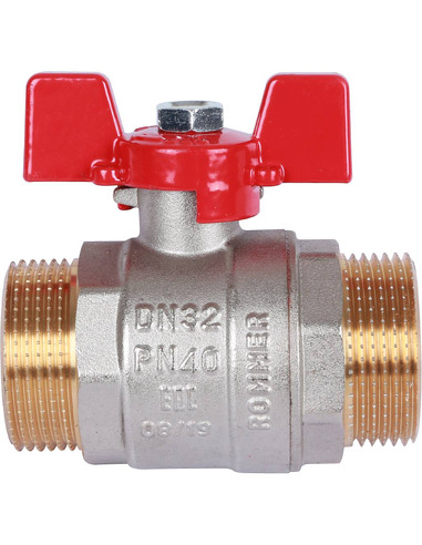 Кран шаровой ROMMER 1 1/4" НР-НР (бабочка)