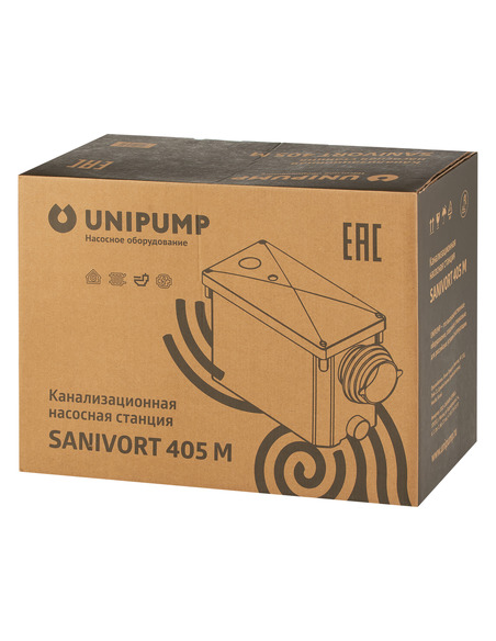 Канализационная установка UNIPUMP SANIVORT 405 M (8м) боковой вход