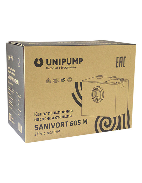 Канализационная установка UNIPUMP SANIVORT 605 M (10м)