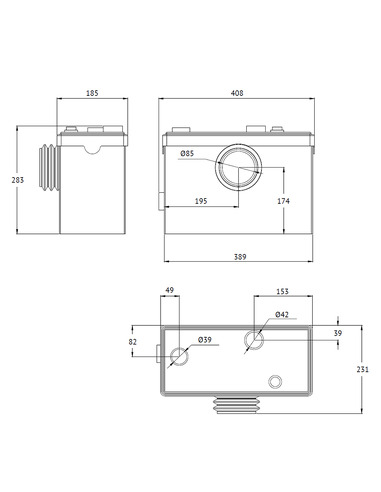 Канализационная установка UNIPUMP SANIVORT 605 M (10м)